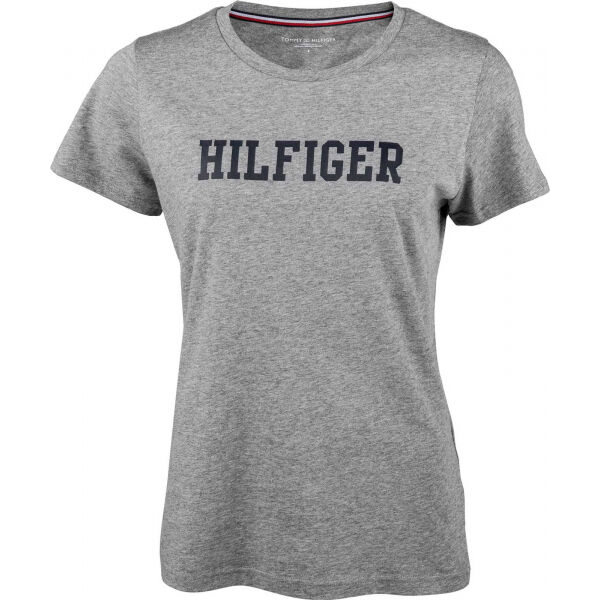 Tommy Hilfiger CN TEE SS HILFIGER Šedá L - Dámské tričko Tommy Hilfiger