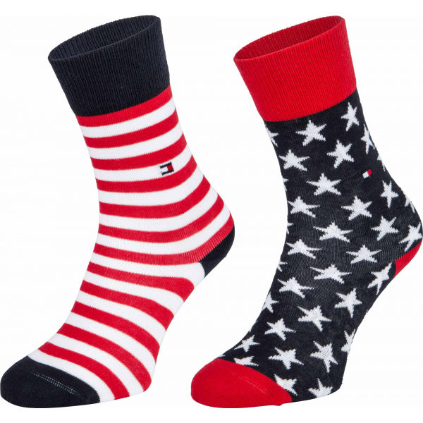 Tommy Hilfiger KIDS SOCK 2P STARS AND STRIPES Tmavě modrá 35 - 38 - Dětské ponožky Tommy Hilfiger