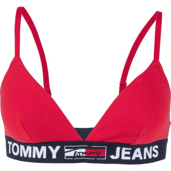 Tommy Hilfiger TRIANGLE BRALETTE UN Červená XS - Dámská podprsenka Tommy Hilfiger