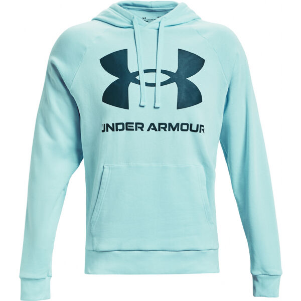 Under Armour RIVAL FLEECE BIG LOGO HD Tyrkysová L - Pánská mikina Under Armour