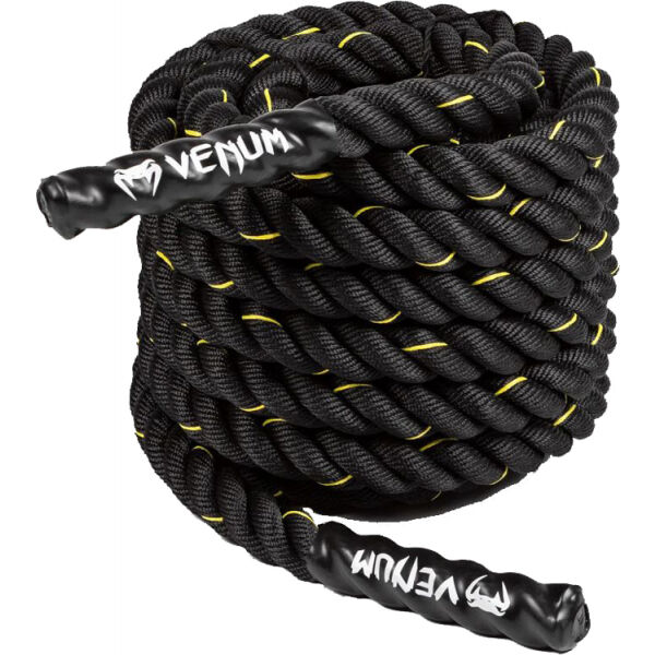 Venum CHALLENGER BATTLE ROPE Černá 15 M - Posilovací lano Venum