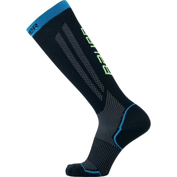 Bauer PERFORMANCE TALL SKATE SOCK Černá XL - Vysoké kompresní ponožky Bauer