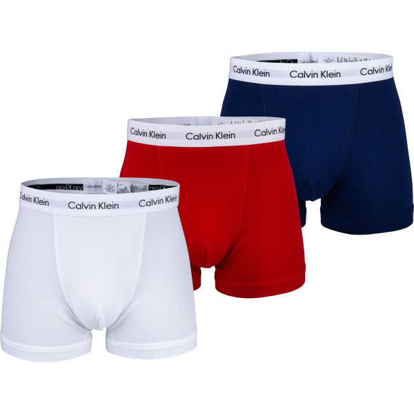 Calvin Klein 3P TRUNK červená S - Pánské boxerky Calvin Klein