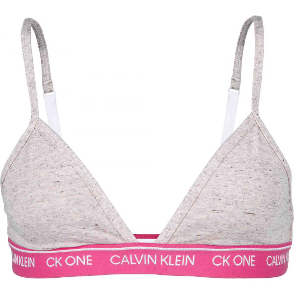 Calvin Klein UNLINED TRIANGLE Šedá S - Dámská podprsenka Calvin Klein