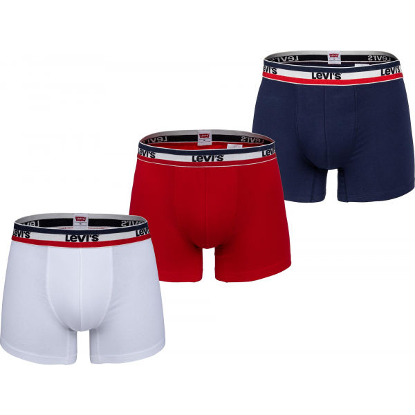 Levi's MEN SPRTSWR LOGO BOXER BRIEF 3P Mix S - Pánské boxerky Levi's
