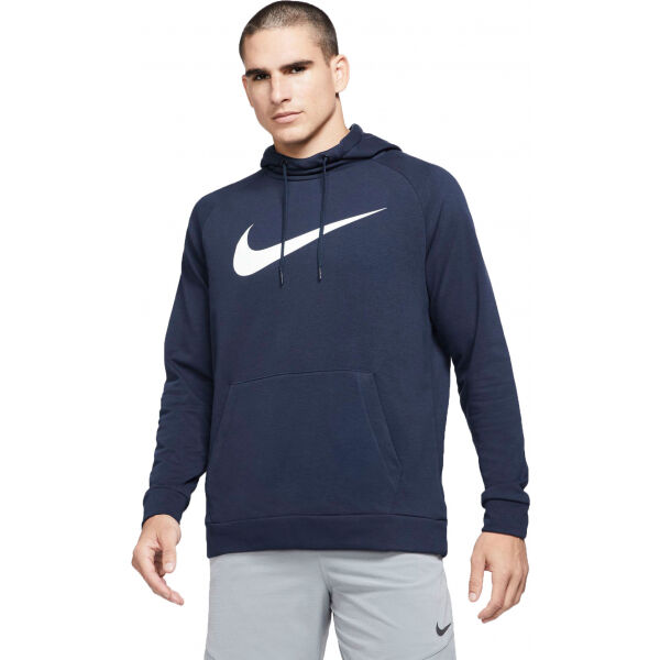 Nike DRY HOODIE PO SWOOSH M Tmavě modrá 2XL - Pánská tréninková mikina Nike