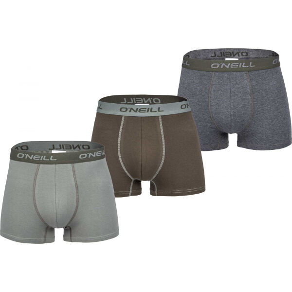 O'Neill BOXER PLAIN 3PACK Šedá S - Pánské boxerky O'Neill