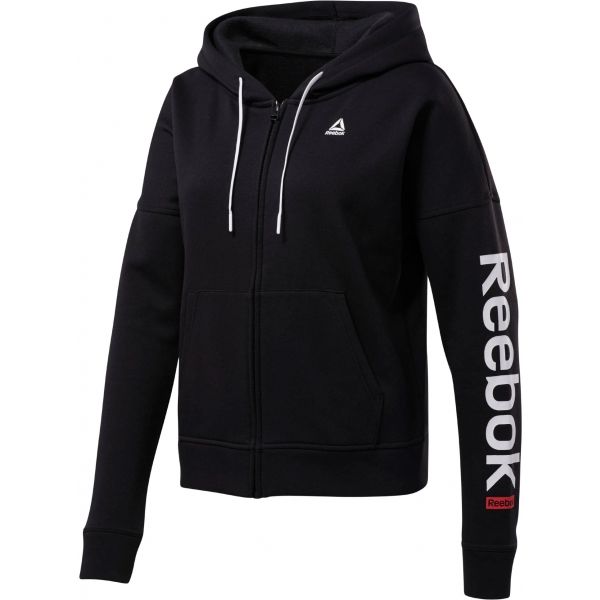 Reebok LINEAR LOGO FULLZIP černá XS - Dámská mikina Reebok