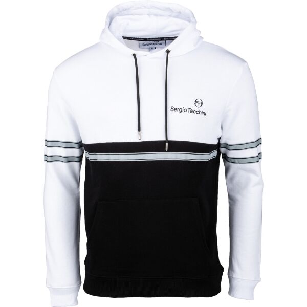 Sergio Tacchini ADELMO HOODIE Bílá M - Pánská mikina Sergio Tacchini