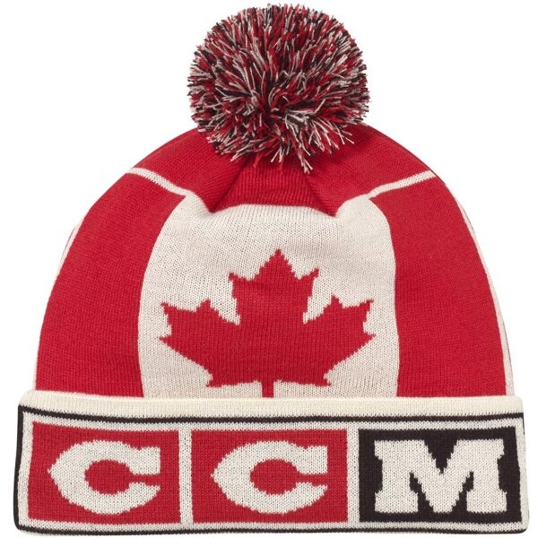 CCM FLAG POM KNIT TEAM CANADA Zimní čepice