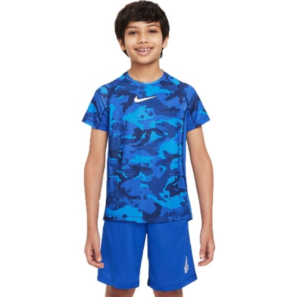 Nike NP DF SS TOP AOP B Chlapecké tréninkové tričko