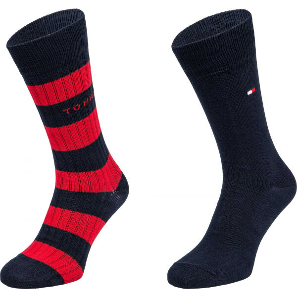 Tommy Hilfiger MEN SEASONAL SOCK 2P RIB RUGBY Pánské ponožky