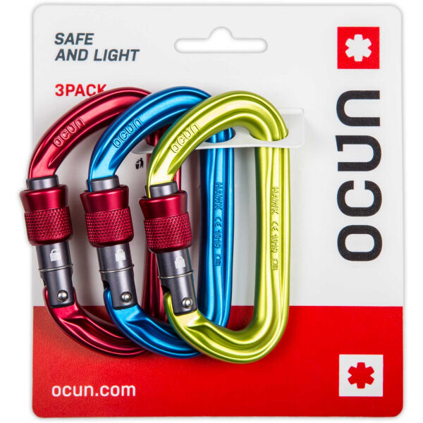 OCÚN HAWK SCREW 3 PACK Jistící karabina