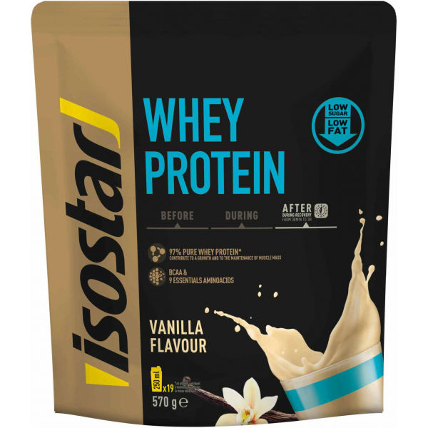 Isostar WHEY PROTEIN VANILKA 570G Prášek pro přípravu proteinového nápoje s obsahem BCAA