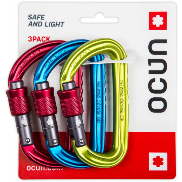 OCÚN FALCON SCREW 3-Pack MIX Jistící karabina