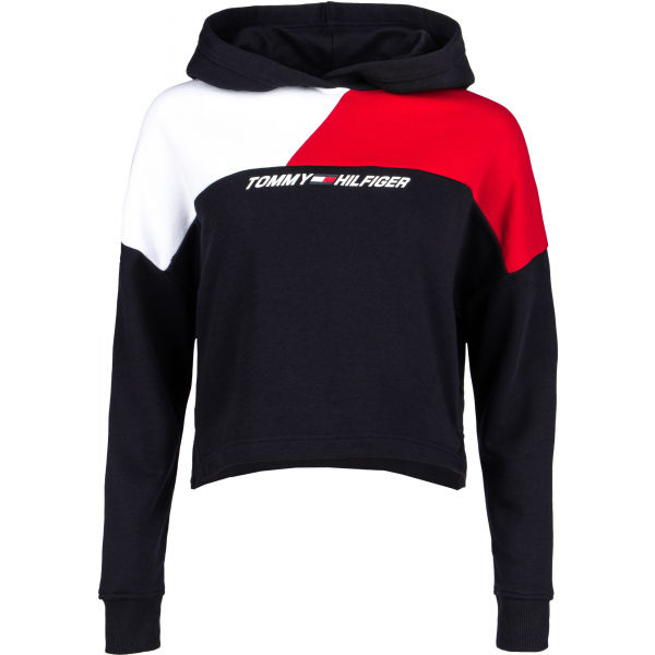 Tommy Hilfiger RELAXED COLOUR BLOCK HOODIE LS Dámská mikina