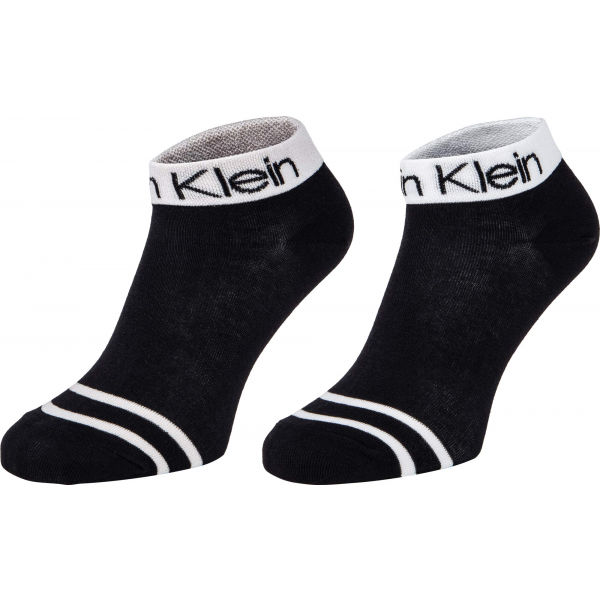 Calvin Klein WOMEN SHORT SOCK 2P LEGWEAR LOGO ZOEY Dámské ponožky