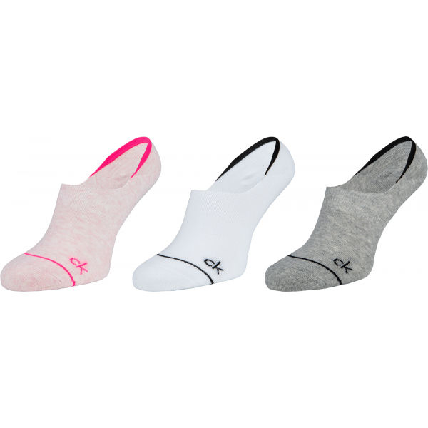 Calvin Klein WOMENS 3PK LINER ATHLEISURE RUBY Dámské ponožky