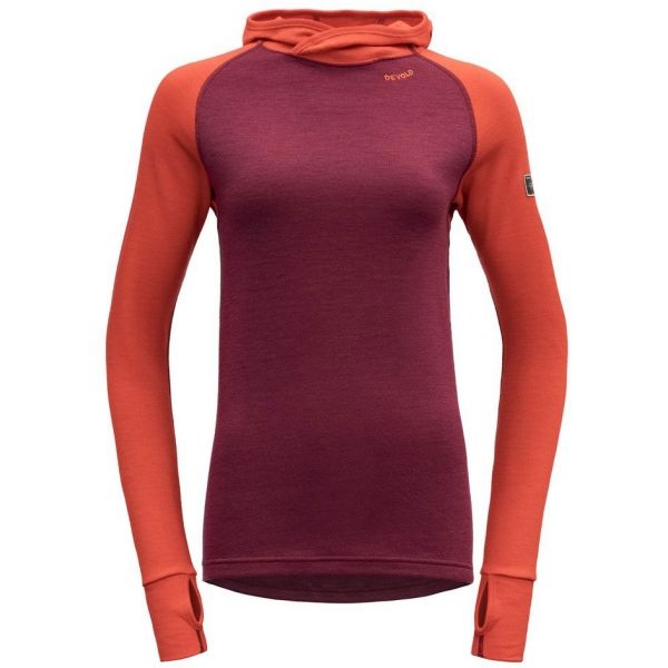 Devold EXPEDITION WOMAN HOODIE Dámské vlněné triko s kapucí