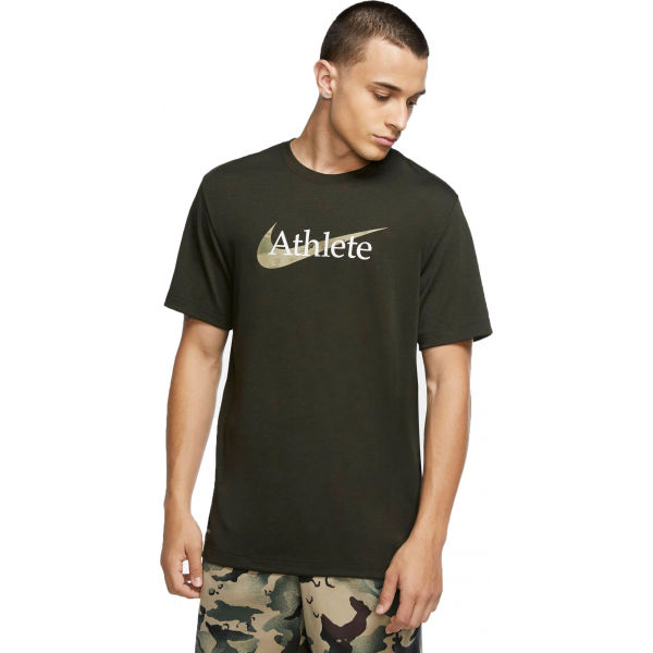 Nike DRY TEE DB ATHLETE CAMO M Pánské tréninkové tričko