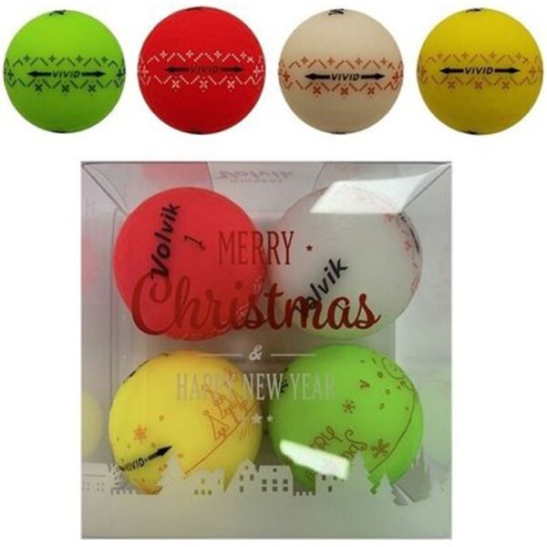 VOLVIK X-MAS PACK 4ks Golfové míčky