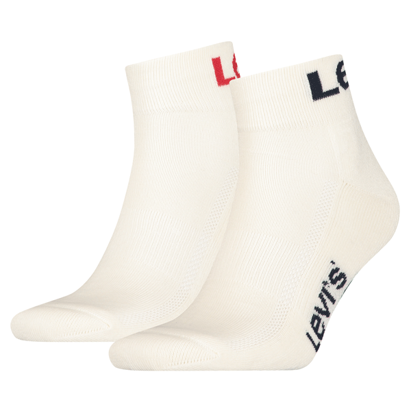 Levi's MID CUT SPORT LOGO 2P Unisexové ponožky
