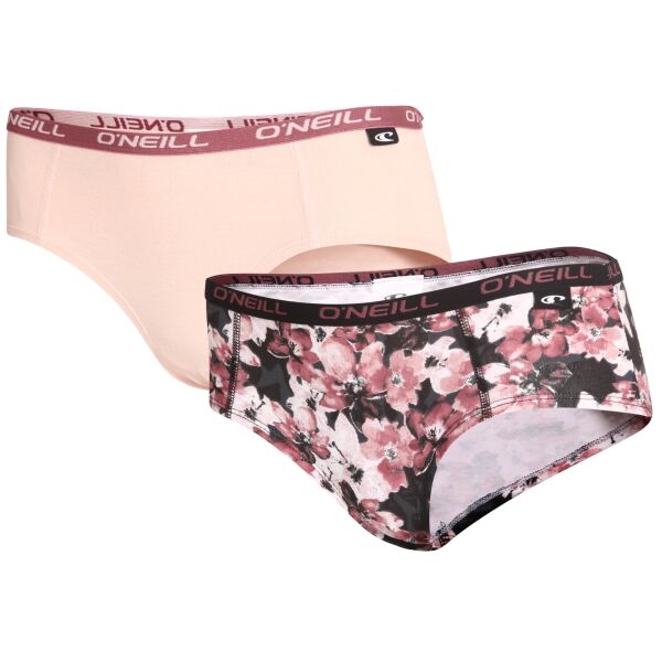 O'Neill HIPSTER FLORAL & PLAIN 2-PACK Dámské kalhotky