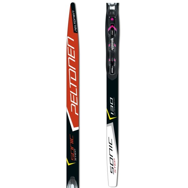 Peltonen SONIC STEP + RO BASIC JR + SKI HOLDER Dětské šupinové lyže s vázáním