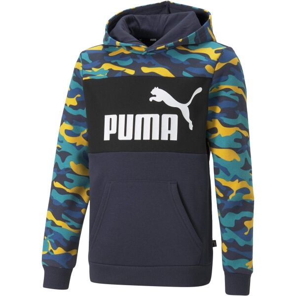 Puma ESS+CAMO HOODIE FL B Dětská mikina