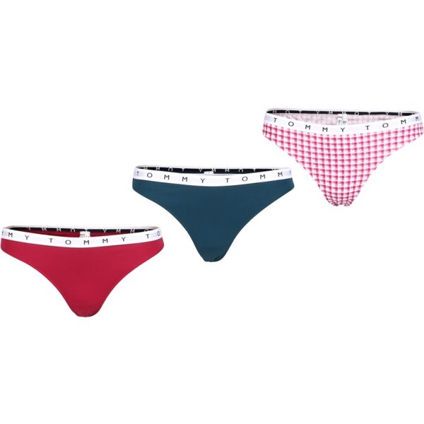 Tommy Hilfiger COTTON 3 PACK-3P THONG PRINT Dámská tanga