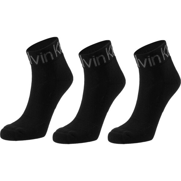 Calvin Klein QUARTER 3P LOGO WELT Pánské ponožky