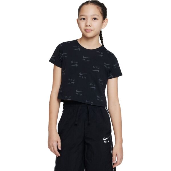 Nike NSW TEE CROP AIR AOP Dívčí tričko