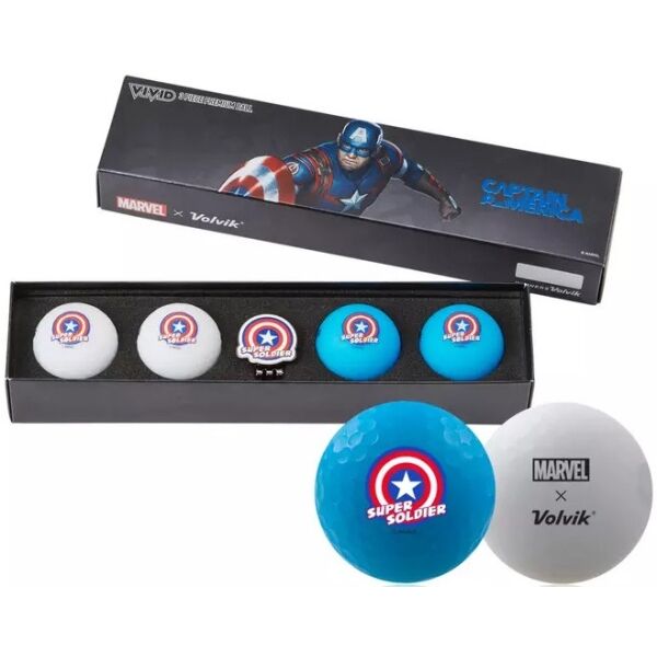 VOLVIK MARVEL CAPTAIN AMERICA 2.0 Golfové míčky