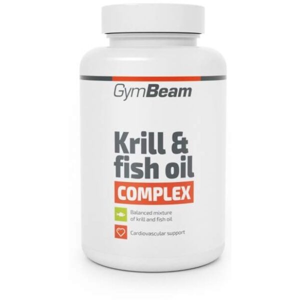 GymBeam KRILL & FISH OIL COMPLEX 90 CAPS Komplex z krilového a rybího oleje