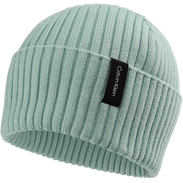 Calvin Klein RIBBED FOLDED BEANIE Podzimní čepice