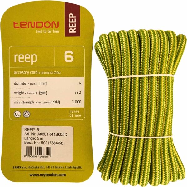 Tendon REEP 6 MM 5 M Pomocná horolezecká šňůra