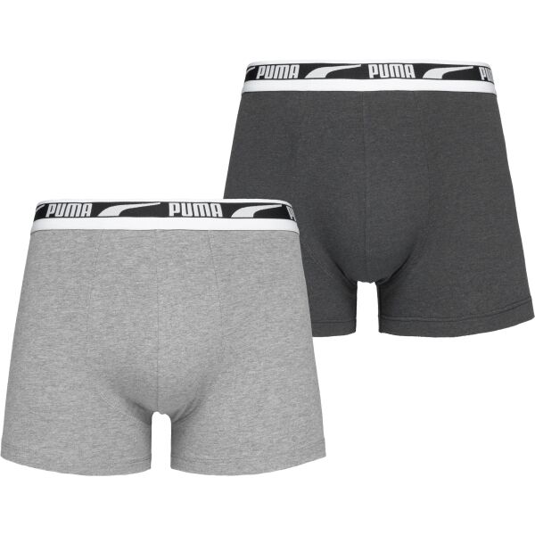Puma MEN MULTI LOGO BOXER 2P Pánské boxerky