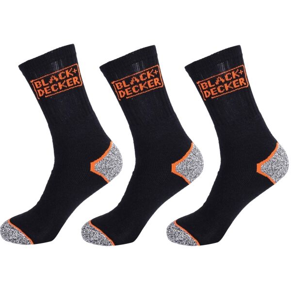 BLACK & DECKER SOCKS BLACK 3P Pracovní ponožky