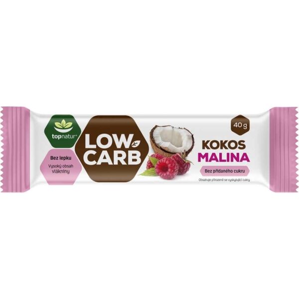 TOPNATUR LOW CARB 40 G KOKOS - MALINA Tyčinka