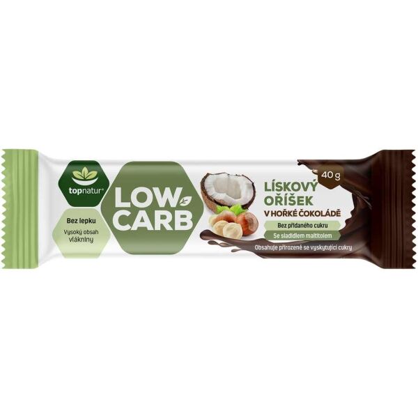 TOPNATUR LOW CARB 40 G LÍSKOVÝ OŘÍŠEK Tyčinka