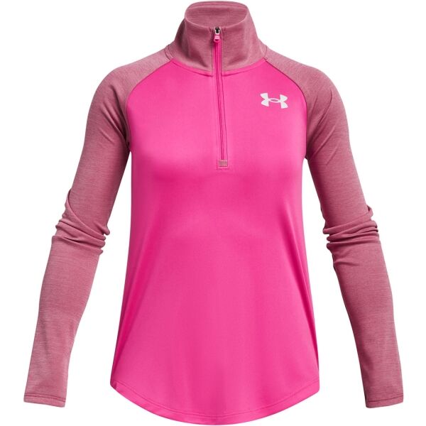 Under Armour TECH GRAPHIC 1/2 ZIP Dívčí tričko s dlouhým rukávem