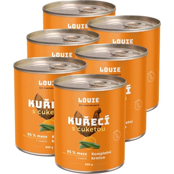 LOUIE KUŘECÍ S CUKETOU 6x 800 G Psí konzervy