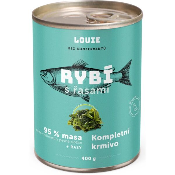 LOUIE RYBÍ S ŘASAMI 400 G Psí konzerva