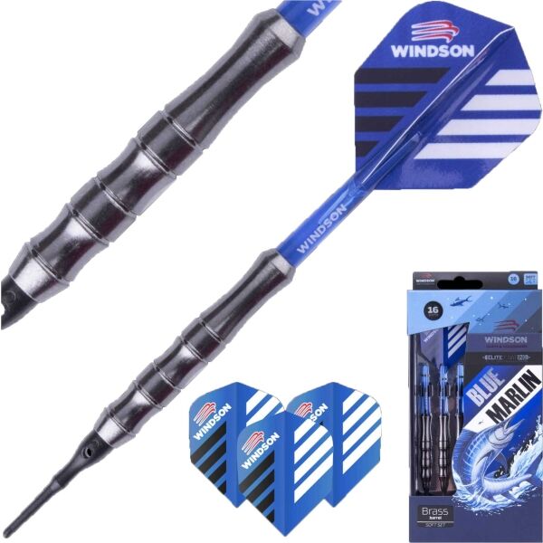 Windson BLUE MARLIN 16 G Set šipek s mosaznými barely a plastovými hroty