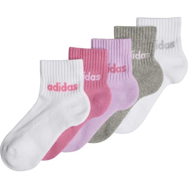 adidas LINEAR ANKLE KIDS 5P Dívčí ponožky