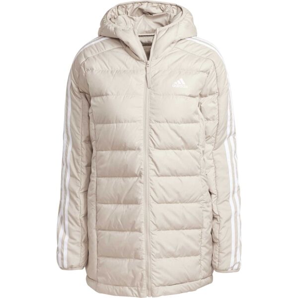 adidas ESSENTIALS 3-STRIPES LIGHT DOWN HOODED Dámská parka