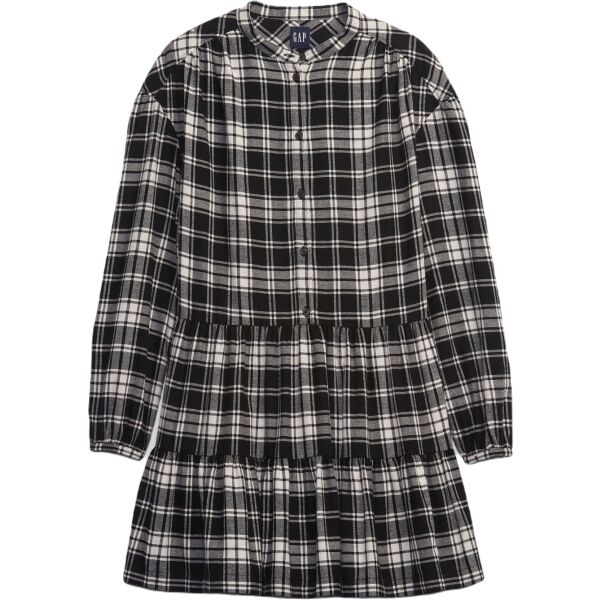 GAP LS PLAID TIERED Dámské šaty
