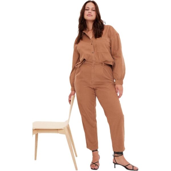 GAP PLEATED TAPERED CORD Dámské kalhoty