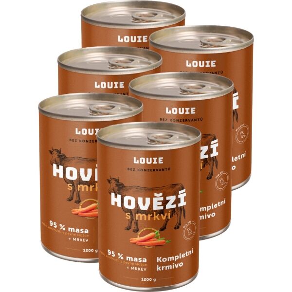 LOUIE HOVĚZÍ S MRKVÍ 6x 1 200 G Psí konzervy