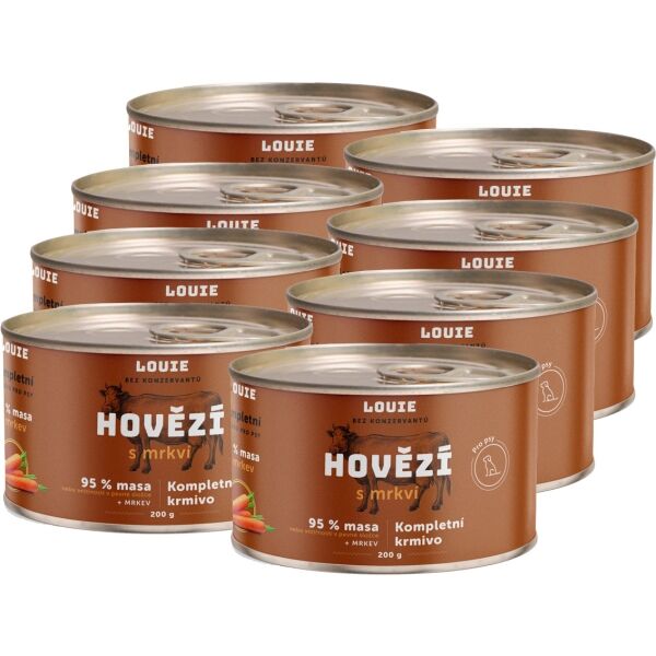 LOUIE HOVĚZÍ S MRKVÍ 8x 200 G Psí konzervy